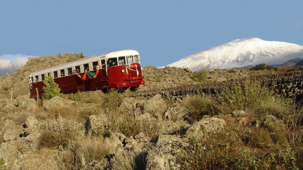 On Tour... CIRCUMETNEA RAILROAD SICILIA Mount Etna's Volcanic Train