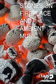 Stones on fireplace and ambient music