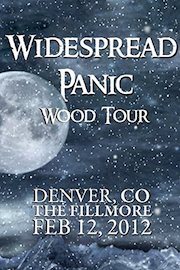 Widespread Panic: Wood Tour - Denver, CO The Fillmore February 12 , 2012