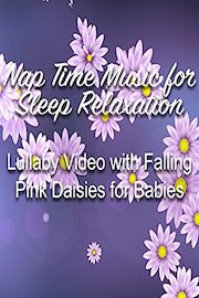 Nap Time Music for Sleep Relaxation Lullaby Video with Falling Pink Daisies for Babies