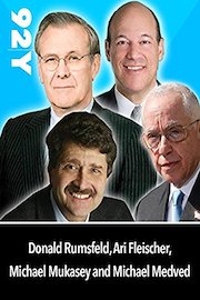 Donald Rumsfeld with Ari Fleisher, Michael Mukasey, and Michael Medved