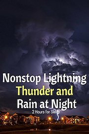 Nonstop Lighting, Thunder and Rain at Night 2 Hours for Sleep