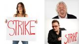Richard Branson, Bono, and Olivia Wilde Go On Strike