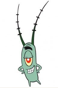 SpongeBob SquarePants, Sheldon Plankton: Mean and Green