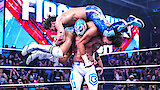 Grayson Waller confronts Mason Rook in the ring