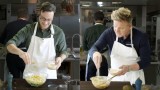 Bobby Flay Challenges Amateur Cook to Keep Up with Him