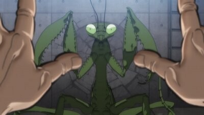 Baki training with the mantis