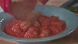 Greek Meatballs and Spaghetti With Feta Sauce